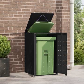 Durable Wheelie Bin Storage for Single Bin - Black Steel