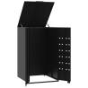 Durable Wheelie Bin Storage for Single Bin - Black Steel