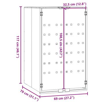 Durable Wheelie Bin Storage for Single Bin - Black Steel