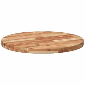 Table Top Round Ø70x4 cm Solid Wood Acacia - Hipomarket