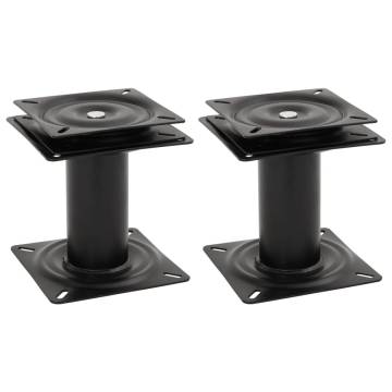 2 pcs Boat Seat Pedestals with 360° Swivel - Durable Steel