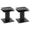  2 pcs Boat Seat Pedestals with 360° Seat Swivel Steel Size 18 x 18 x 18 cm Quantity in Package 2 