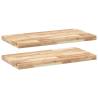 Floating Shelves 2 pcs | Untreated Solid Wood Acacia - HipoMarket