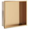 Shower Niche Brushed Gold 32x32 cm Stainless Steel - Hipomarket