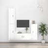 4 Piece High Gloss White TV Cabinet Set - Stylish & Practical