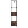 Clothes Rack with Shelves - Brown Oak Engineered Wood