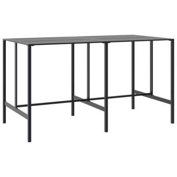 Stylish Bar Table Black 200x100x110 cm Powder-coated Steel