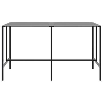 Stylish Bar Table Black 200x100x110 cm Powder-coated Steel