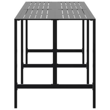 Stylish Bar Table Black 200x100x110 cm Powder-coated Steel