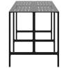 Stylish Bar Table Black 200x100x110 cm Powder-coated Steel