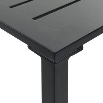 Stylish Bar Table Black 200x100x110 cm Powder-coated Steel