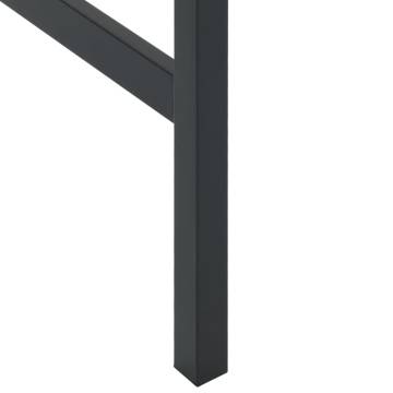 Stylish Bar Table Black 200x100x110 cm Powder-coated Steel