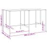 Stylish Bar Table Black 200x100x110 cm Powder-coated Steel