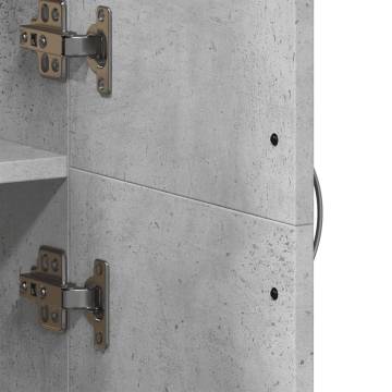 File Cabinet Concrete Grey 60x32x153 cm | Hipomarket