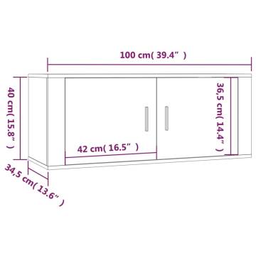 4 Piece High Gloss White TV Cabinet Set - Stylish & Practical