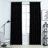 Blackout Curtains 2 pcs with Hooks Velvet Black 140x225 cm Colour black Size 140 x 225 cm Quantity in Package 2 