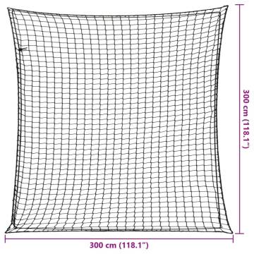 Trailer Net with Elastic Rope Black 3x3 m | Hipomarket UK