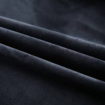 Elegant Blackout Curtains - Velvet Black 140x225 cm (2 pcs)