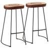 3 Piece Bar Set - Solid Mango Wood & Metal | HipoMarket