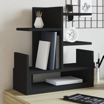 Black Desk Organiser 49x20x52.5 cm | Durable Engineered Wood