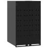 Compact Wheelie Bin Storage for 2 Bins - Durable Black Steel