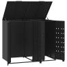 Compact Wheelie Bin Storage for 2 Bins - Durable Black Steel