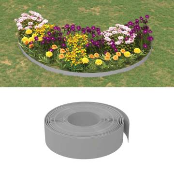 Garden Edgings 2 pcs Grey 10 m 15 cm Polyethylene - Hipomarket