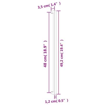 Gold Cabinet Handles - 5 pcs Stainless Steel - 480 mm