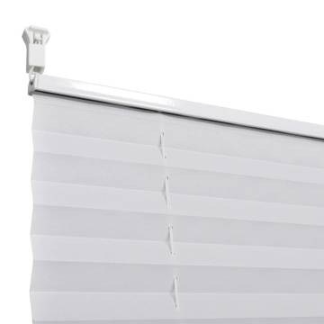 Plisse Blind 50x100cm - White Pleated Blind for Any Room