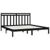 Black Solid Wood Bed Frame 180x200 cm Super King Size