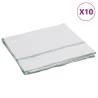  Floor Cloths 10 pcs White with Green Stripes 50x60 cm Quantity in Package 10 