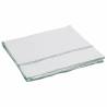 10 pcs Floor Cloths - White with Green Stripes, 50x60 cm