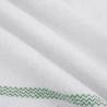 10 pcs Floor Cloths - White with Green Stripes, 50x60 cm