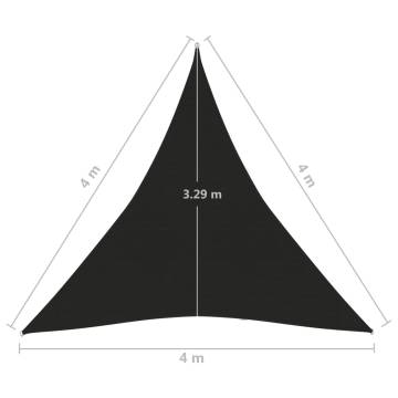 HDPE Sunshade Sail 4x4m Black - UV & Mould Resistant