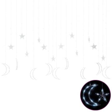 Star and Moon Fairy Lights - Remote Control 345 LED Cold White