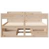 Solid Wood Pine Bed Frame 140x200 cm - No Mattress Included