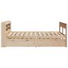 Solid Wood Pine Bed Frame 140x200 cm - No Mattress Included