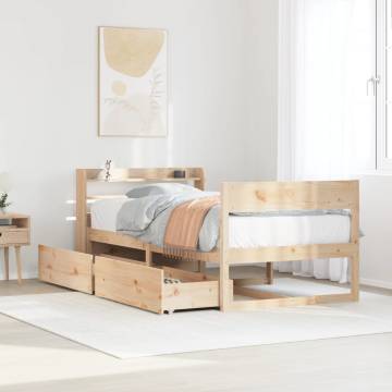 Solid Wood Pine Bed Frame 90x190 cm - Stylish & Durable