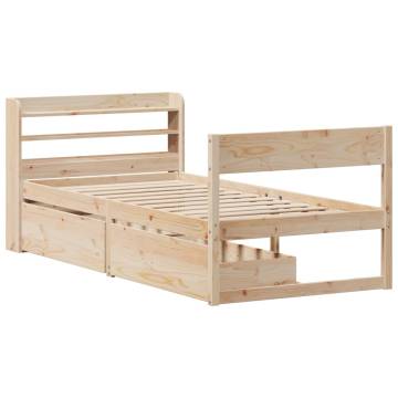 Solid Wood Pine Bed Frame 90x190 cm - Stylish & Durable