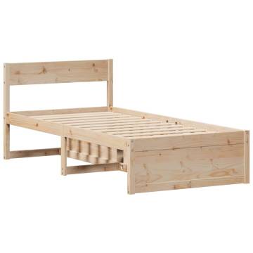 Solid Wood Pine Bed Frame 90x190 cm - Stylish & Durable