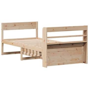 Solid Wood Pine Bed Frame 90x190 cm - Stylish & Durable