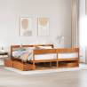  Bed Frame without Mattress Wax Brown 180x200 cm Super King Solid Wood Pine Colour wax brown Size 180 x 200 cm 