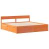 Wax Brown Super King Bed Frame - Solid Pine 180x200 cm