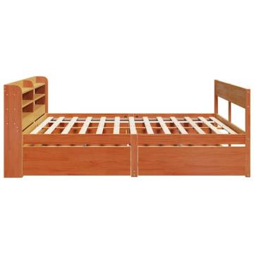 Wax Brown Super King Bed Frame - Solid Pine 180x200 cm