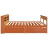 Wax Brown Super King Bed Frame - Solid Pine 180x200 cm