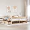  Bed Frame without Mattress 180x200 cm Super King Solid Wood Pine Colour natural Size 180 x 200 cm 