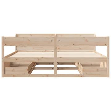 Super King Solid Wood Pine Bed Frame 180x200 cm - No Mattress