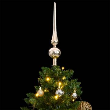 Artificial Hinged Christmas Tree with 150 LEDs & Balls - 150 cm