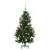 Artificial Hinged Christmas Tree with 150 LEDs & Balls - 150 cm