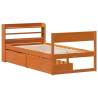 Wax Brown Bed Frame 100x200 cm - Solid Pinewood